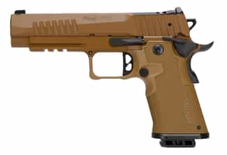 SIG SAUER P211 FULL 9MM – 5" Bull Barrel Coyote Cereakote – 211F-9-CXR3