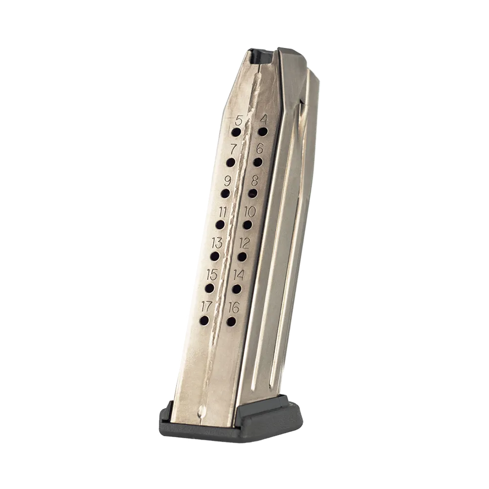 thumbnail interactive-video image 1 of FNH FN FNX-9 9mm 10-Round Stainless Black Magazine – Factory OEM 1 of 5